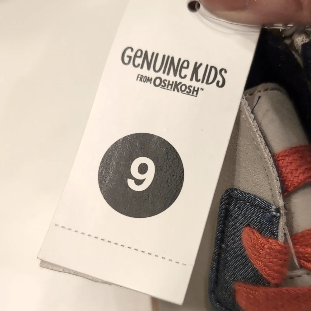 OshKosh NWT Size 9 Tan Denim Casual Boys Shoes